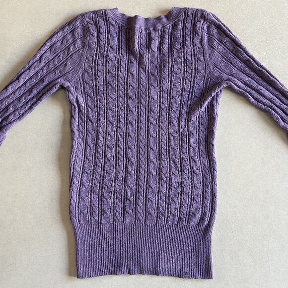 American Eagle Outfitters Wool Blend V-Neck Cable Knit Sweater ASO Elena Gilbert - Picture 4 of 8